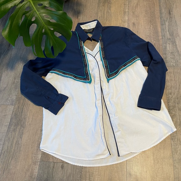 Vintage Spindle River Western Buttondown Cowboy Blouse - Picture 2 of 5